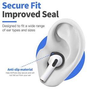 [Fit in Case] Ear Tips for AirPods Pro 2 DamonLight 3 Pairs Anti Scratches Add Grip Sport Covers [US Patent Registered] Compatible with AirPods Pro 2nd Generation (Black)