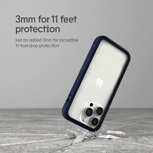 RhinoShield Bumper Case Compatible with [iPhone 14 Plus] | CrashGuard NX - Shock Absorbent Slim Design Protective Cover 3.5M / 11ft Drop Protection - Navy Blue