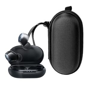 yipuvr carrying case for soundcore by anker space a40, hard carrying box compatible with soundcore by anker space a40 noise cancelling wireless earbuds protective charger travel bag (black)