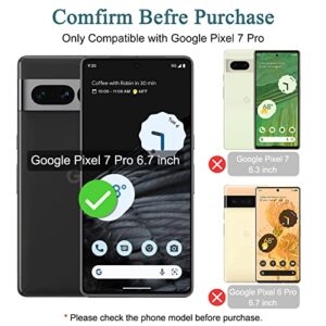 LYWHL [2+2 Pack] for Google Pixel 7 Pro 6.7” Screen Protector Case Friendly [Not Glass], HD Clear Flexible Film with Black Camera Lens Glass Protector, Fingerprint Compatible No Bubble Anti-Scratch