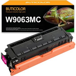 buticolor remanufactured w9063mc toner cartridge replacement for hp color laserjet managed e55040dw e57540dn e57540c printers,1*magenta