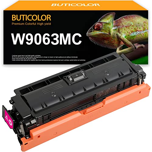 BUTICOLOR Remanufactured W9063MC Toner Cartridge Replacement for HP Color Laserjet Managed E55040DW E57540dn E57540C Printers,1*Magenta