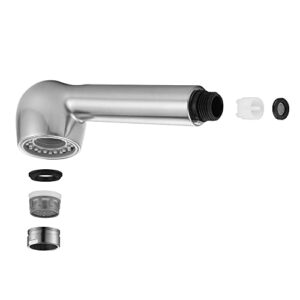 Bainser Kitchen Faucet Sprayer Head with 2 Modes, Pull Out Faucets Spray Head Replacement Kitchen Faucet Spout, Handheld Shower Head for Kitchen/Bathroom Tap, Brushed Nickel