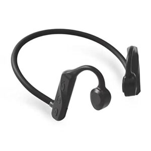 puox bone conduction headphones, bluetooth 5.0 open back headphones, sports sweatproof headphones, built-in microphone wireless headphones for running, cycling, rock climbing