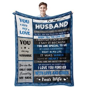 gifts for husband, husband gifts blanket, husband gifts from wife, husband birthday gift, anniversary wedding birthday gifts for husband unique, gift for husband, husband gift throw blanket 60"x 50"