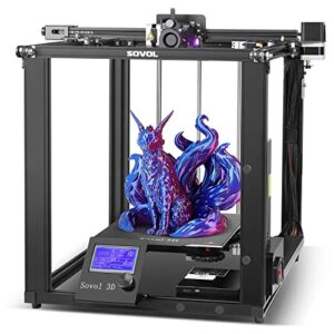sovol 3d sv05 metal frame metal direct drive extruder fdm 3d printer with upgraded 32-bit silent mainboard cr touch auto leveling flexible build plate 220 * 220 * 300mm