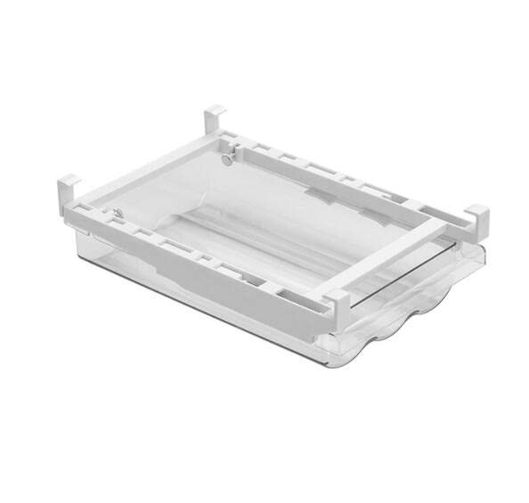 Allpdesky Refrigerator Eggs Storage Box Plastic Food Storage Container Pull-out Drawer Holder Kitchen Fridge Fresh-Keeping Organizer Shelf