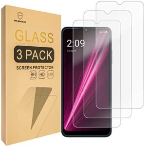 mr.shield [3-pack] designed for t-mobile revvl 6 5g / revvl 6x 5g [tempered glass] [japan glass with 9h hardness] screen protector with lifetime replacement