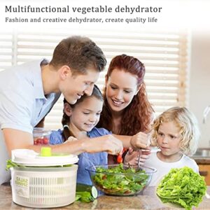 niceeshop Capacity 3L Salad Spinner Vegetable Washer Fruit Vegetable Bowl Salad Spinner with Cover Vegetable, Good Grips Salad Spinner, Kitchen Tool for Lettuce Dryer Salad Shooter Small Salad Spinner