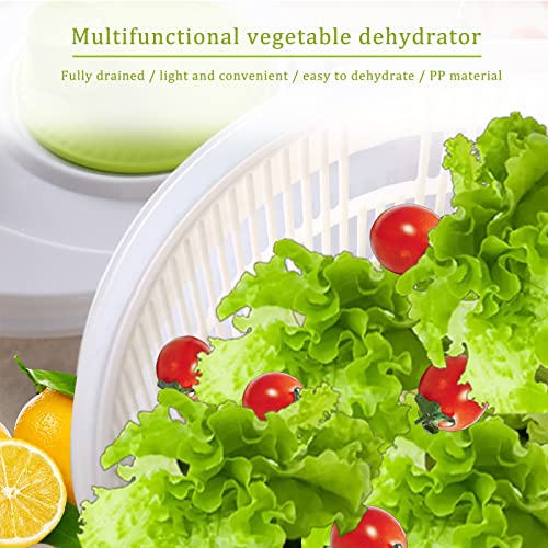 niceeshop Capacity 3L Salad Spinner Vegetable Washer Fruit Vegetable Bowl Salad Spinner with Cover Vegetable, Good Grips Salad Spinner, Kitchen Tool for Lettuce Dryer Salad Shooter Small Salad Spinner