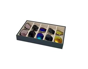 svea display 5 slot high end pu leather velvet drawer divider eyewear storage sunglasses jewelry tray organizer