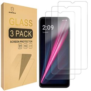 mr.shield [3-pack] designed for t-mobile (revvl 6 pro 5g) / revvl 6x pro 5g [tempered glass] [japan glass with 9h hardness] with lifetime replacement