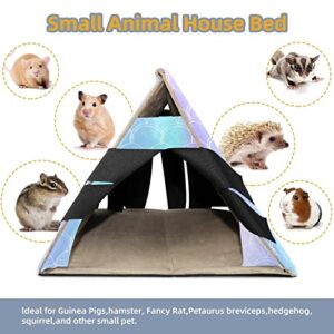 Mermaid Sea-Maid Scale, Guinea Pig Bed Washable Small Animal Hideout, Hamster Cage Accessories for Gerbils Chipmunks Squirrels Hedgehogs Guinea Pigs