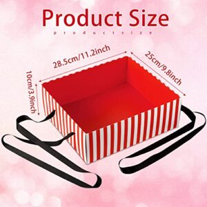 3 Pcs Snack Trays with Strap Movie Snack Trays Snack and Beverage Carrier 20's Theme Costume Accessory Prop for Women Carnival Halloween Costume Movie Supplies (Red)