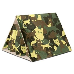 cat kitty camouflage, hamster hideout bed, small animal hideout for hamster gerbils chipmunks squirrels hedgehogs guinea pigs habitat decor