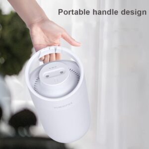 Air Humidifier, Top Filling Cool Mist Humidifier 3L Big Capacity Water Tank for Baby Bedroom Office Home 10 Hour Auto Shut-Off (3L-White)