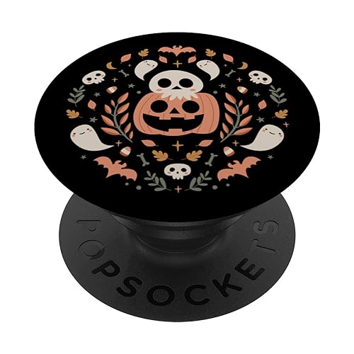 Cute Retro Jack O Lantern Pumpkin Halloween PopSockets Standard PopGrip