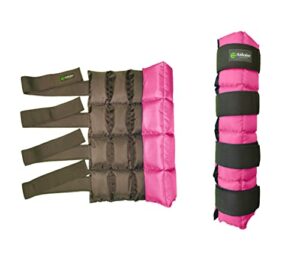 ankaier horse ice boot- ice cooling leg boot/wrap for horse care- horse knee, legs, hocks, and hooves- (medium size- magenta color), single