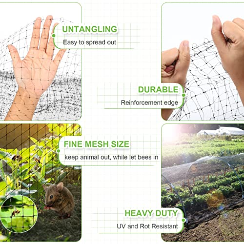 Bird Netting，7x100FT Garden Netting for Garden Protection, Durable Deer Fencing Net, Protecting Plants, Fruit Trees, Vegetables from Birds and Other Animals