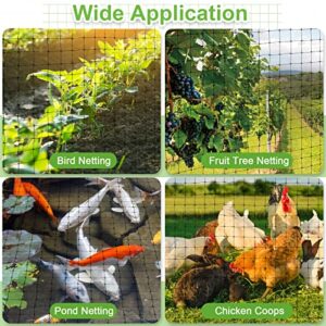 Bird Netting，7x100FT Garden Netting for Garden Protection, Durable Deer Fencing Net, Protecting Plants, Fruit Trees, Vegetables from Birds and Other Animals