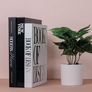 Set of 3 Decorative Books for Home Decor - XL Coffee Table Decoration Books - Best Display Books - Book Decorations - Modern Hardcover Book Stack - Fashion Designer Book Set - New York/Black/White