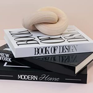 Set of 3 Decorative Books for Home Decor - XL Coffee Table Decoration Books - Best Display Books - Book Decorations - Modern Hardcover Book Stack - Fashion Designer Book Set - New York/Black/White