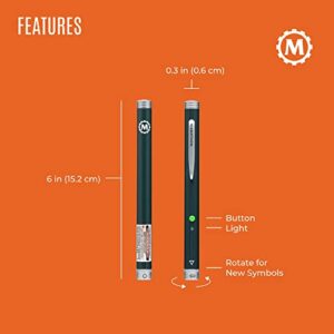 Marathon Multi Symbol Laser Pointer, Green - 20X Brighter Than Red Laser - 1 Mile Night-time Range & Visible in Broad Daylight - TAA Compliant - 4 Custom Pointers - Two AAA Batteries Included