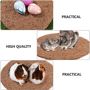 YARNOW Pet Supplies 24pcs Birds Small Liners and Breeding Animals Parrots Materials Liner Nesting Classic Mats Pad Vintage Natural Substrate Practical Brown Size Hut Pigeon Premium Glass Animals