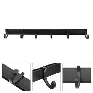 Veemoon 3pcs Mounted Clothes Hooks Xcm Wall with Rack Heavy and Kitchen Home Utility Adhesive Great Holder Foyers Robes Rail Black Coat for Entryway Hallways Bag Towel Purse. Hangers Hat