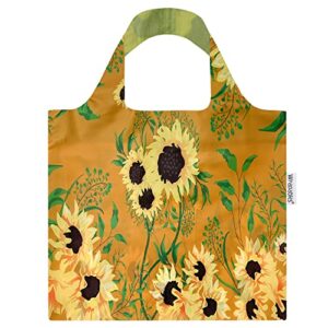 wrapables allybag collection reusable shopping bag, sunflowers harvest