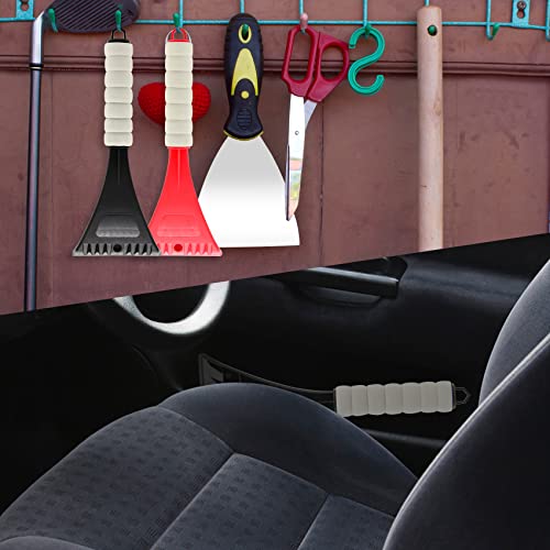 AOGKTON Ice Scrapers for Car Windshield, 2 Pack Snow Brush Scraper for Windows, Frost Snow Ice Removal with Foam Handle for Car Truck SUV, Scratch-Free