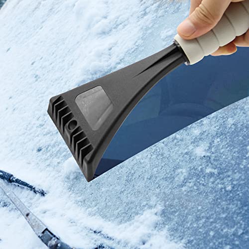 AOGKTON Ice Scrapers for Car Windshield, 2 Pack Snow Brush Scraper for Windows, Frost Snow Ice Removal with Foam Handle for Car Truck SUV, Scratch-Free