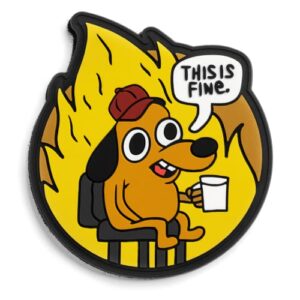 this is fine tactical military morale hook and loop patch - funny tactical patch for backpacks, dog harnesses, army vests, hats, and helmets - cool pvc rubber patch boosts moral