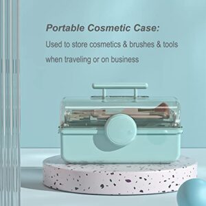 11" Plastic 3-Layers Storage Box with Hand for Arts, Crafts&Sewing Supplies,Portable Multifunctional Tool Organizer Case as a Gift for Children,Perfect for Home/School/Office