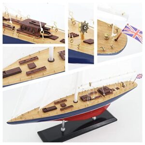 NAUTIMALL Wooden Sailboat Decor Ship Model 28" Endeavour America's Cup Scale Yacht Replica Nautical Home Accents