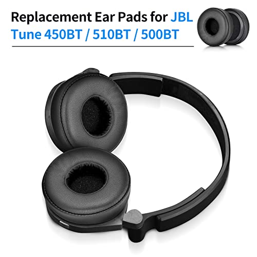 Replacement Ear Pads for Sony MDR-ZX100/ZX110/ZX220BT/ZX300/ZX310/ZX330 for JBL Tune 450BT/510BT/500BT /E40BT / UA Sport Wireless (Black)