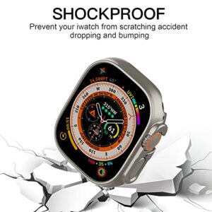 Recoppa Compatible for Apple Watch Ultra Case 49mm, Shockproof Ultra-Thin Hard PC Bumper Case All-Around Edge Protective Cover Frame[NO Screen Protector] for iWatch Accessories, Starlight