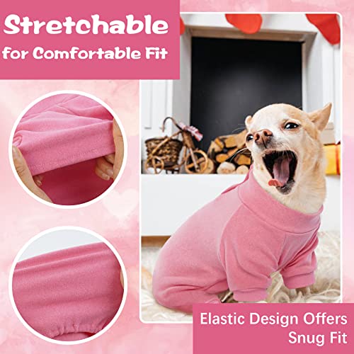 Kuoser Dog Pajamas Thermal Dog Onesie, Stretchable 4-Legs Design Doggie Clothes, Breathable Puppy Jumpsuits Cat Apparel, Hair Shedding Cover for Small Medium Dogs