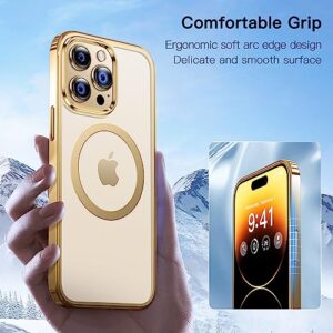 Alphex Official Color Match for iPhone 14 Pro Case, Compatible with MagSafe, 8FT Military Grade Shockproof Matte Slim Phone Cover Women Men 6.1 inch, Gold