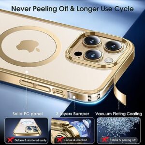 Alphex Official Color Match for iPhone 14 Pro Case, Compatible with MagSafe, 8FT Military Grade Shockproof Matte Slim Phone Cover Women Men 6.1 inch, Gold