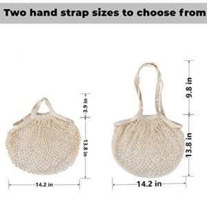 FEICHANGHAO 5 Pack Reusable Produce Bags - 100% Cotton Net Tote Bags, Premium Mesh Grocery Bags, Fruit And Vegetable Bags