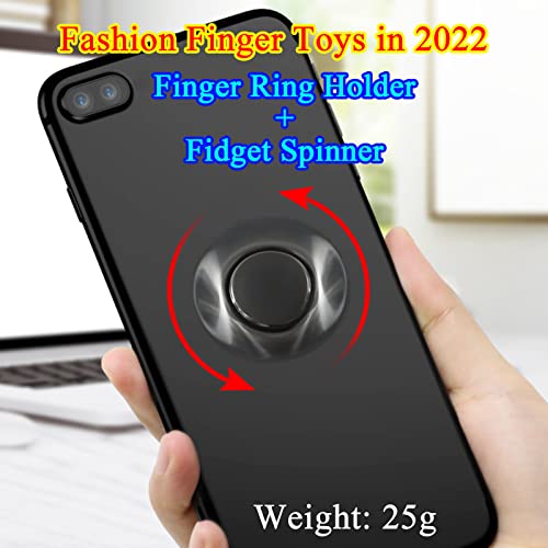 Tons Cell Phone Fidget Spinner Finger Ring Grip Holder, 360° Rotating Metal Mobile Phone Ring Holder, Smart Phone Tablet Case Accessories Toys