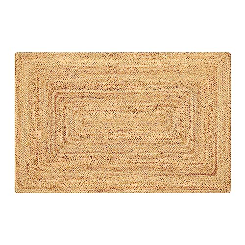 Rug 2x3',Rag Rugs,Jute Rug,Braided Rug,2x3 Rug,Jute Rugs,Jute Handloom Rug 2x3', Farmhouse Area Rugs, Natural Braided Doormat for Kitchen Entryway Pets Playing Rugs - Natural