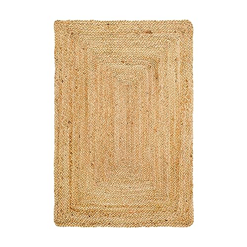 Rug 2x3',Rag Rugs,Jute Rug,Braided Rug,2x3 Rug,Jute Rugs,Jute Handloom Rug 2x3', Farmhouse Area Rugs, Natural Braided Doormat for Kitchen Entryway Pets Playing Rugs - Natural