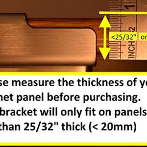 TrueGem Over Cabinet Kitchen Dish Towel Holder with 3/4" Bracket. Compact Clip/clamp. Smaller Than bar, Ring, Rack