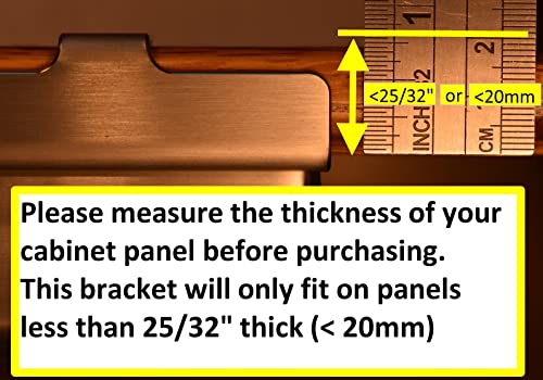 TrueGem Over Cabinet Kitchen Dish Towel Holder with 3/4" Bracket. Compact Clip/clamp. Smaller Than bar, Ring, Rack