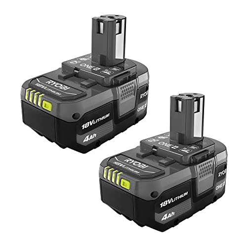 Ryobi PBP2005 ONE+ (Plus) Battery 18-Volt Lithium-Ion 4.0 Ah Compatible with Over 225 18V ONE+ Tools (2-Pack)