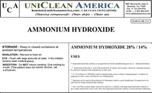 ammonium hydroxide 28% (128 fl oz / 1 gln)