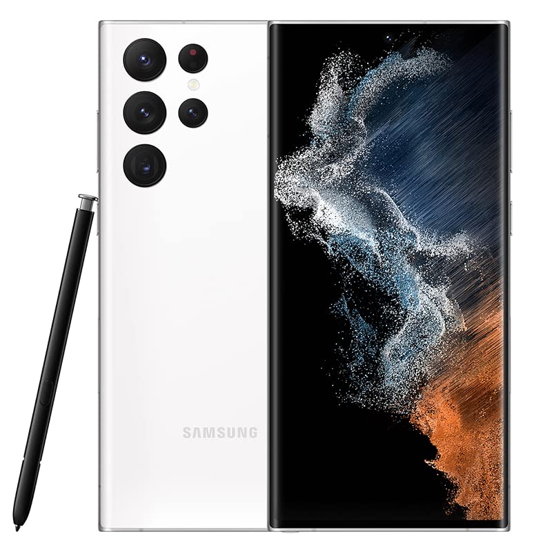 SAMSUNG Galaxy S22 Ultra SM-S908U - 128GB - White - (Verizon)(Renewed)