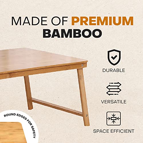 Emerging Green - Tray Table for Bed Or Chair to Eat| Lap Desk with Legs | Low Table for Sitting On The Floor | Folding Table